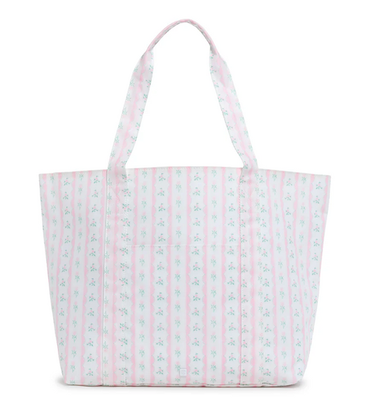 Jumbo XL Tote Ribbon Floral Pink