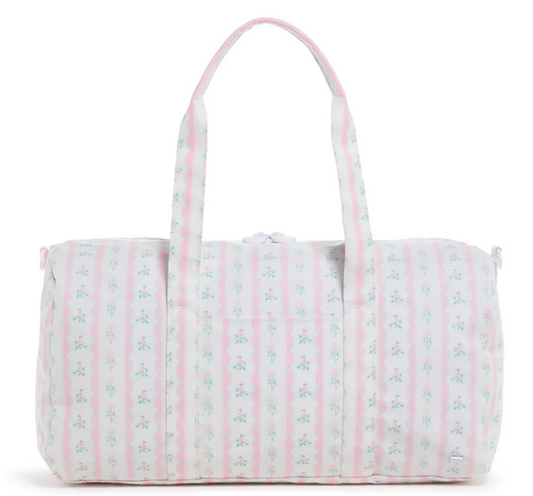 Weekender Ribbon Floral Pink Duffel Bag