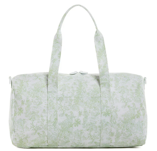 Weekender Bunny Toile Green Duffel Bag