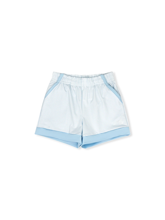 Graham Short Cotton Candy Blue Minigingham