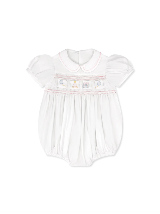 Ruth Ribbon Bubble Blessings White/Pleasant Pink