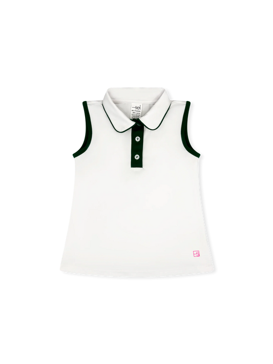 Gabby Tank Pure Coconut/Green