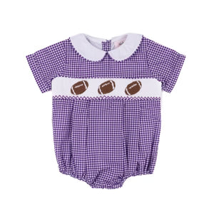 Noah Bubble Purple Gingham Football