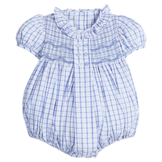Smocked Bridget Bubble Woodberry Plaid