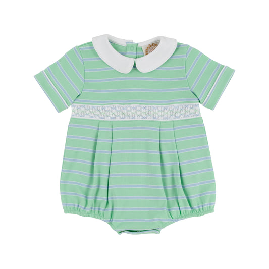 Smocked Bradford Bubble Pima Grace Bay Green/Beale Street Blue/Worth Ave White