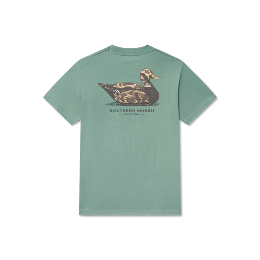 Youth Vintage Duck Decoy Tee Camo Burnt Sage