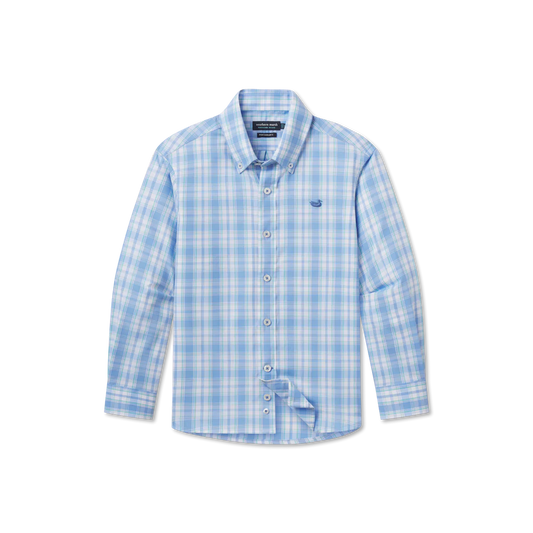 Youth Benton Performance Plaid Dress Lilac/Mint