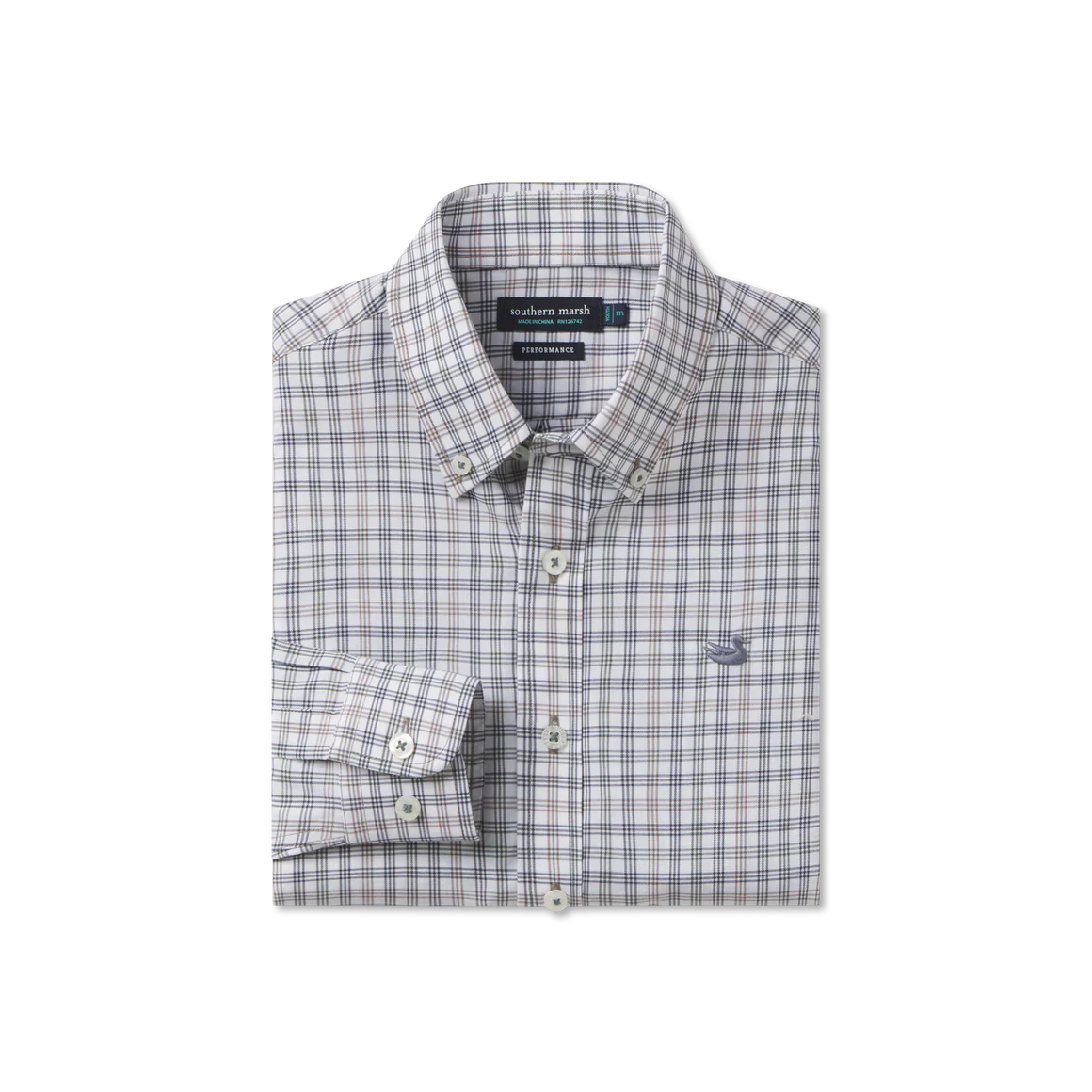 Youth Odessa Performance Dress Shirt Navy & Sage