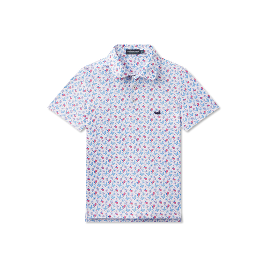 Youth Flyline Performance Polo Liberty White Flags