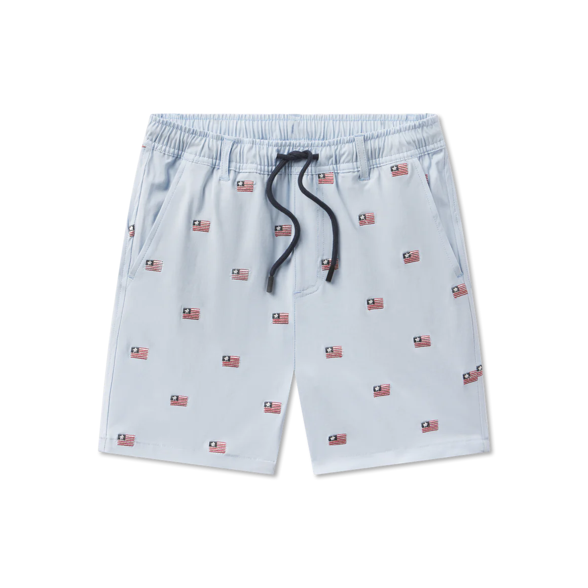 Youth Southern Classics Swim Trunk Chambray Flags Light Blue