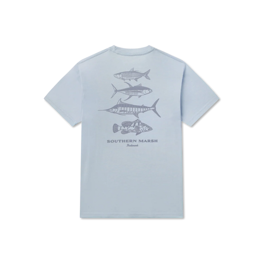 Youth SEAWASH Tee Crosswaters Mist Blue