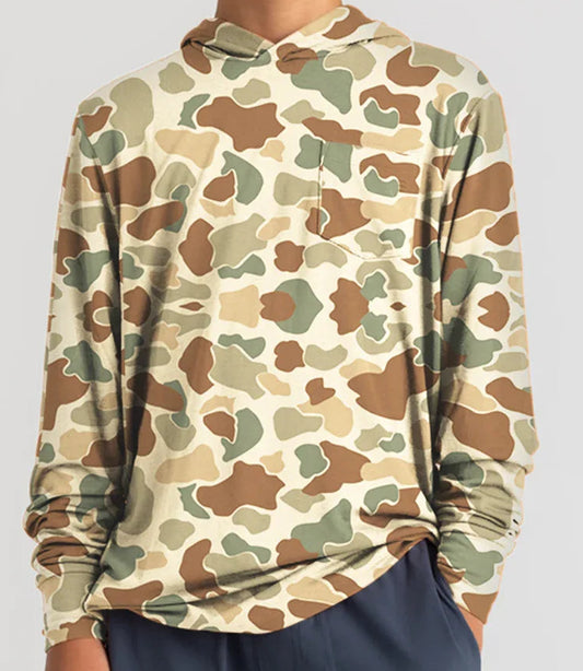 Youth Bamboo Shade Hoodie Vintage Camo