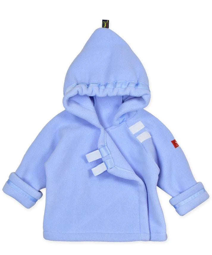 Light Blue Warmplus Fleece Jacket Wrap Close