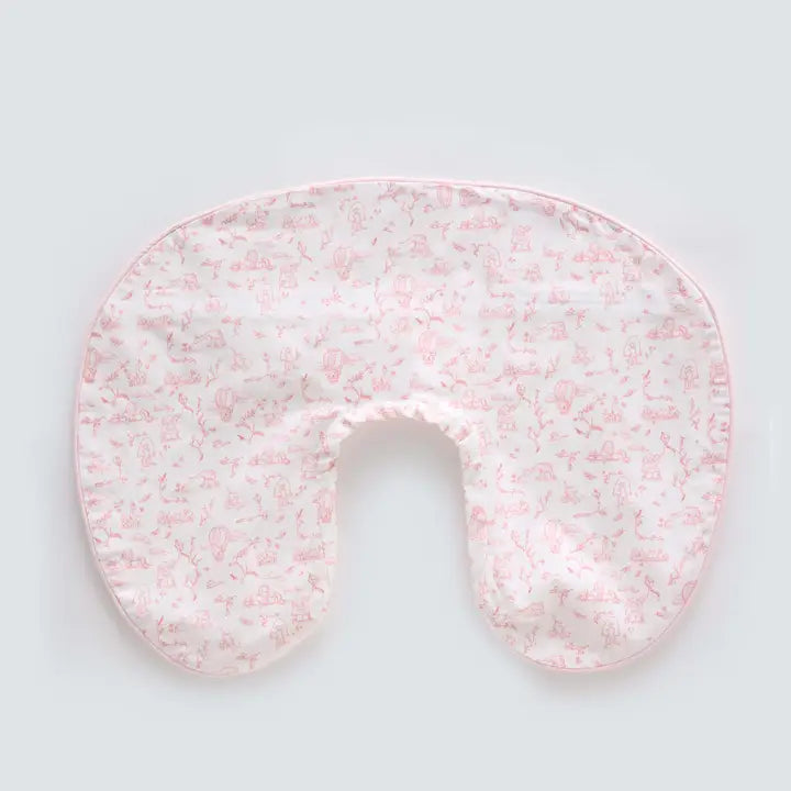 Nursing Pillow Case Toile De Jouy Pink