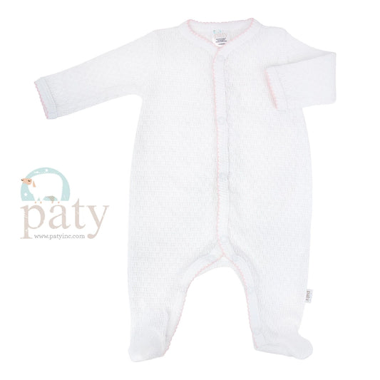 Paty Knit Footie Pink