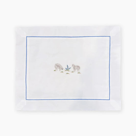 Blue Sheep Pillowcase