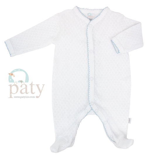 Paty Knit Footie Blue