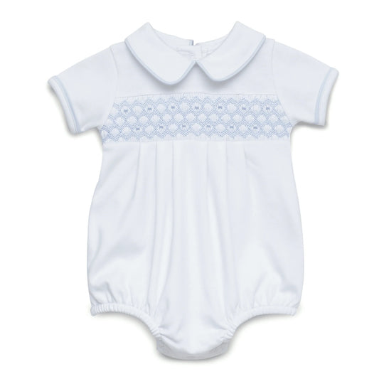 Charlie Smocked Bubble Light Blue
