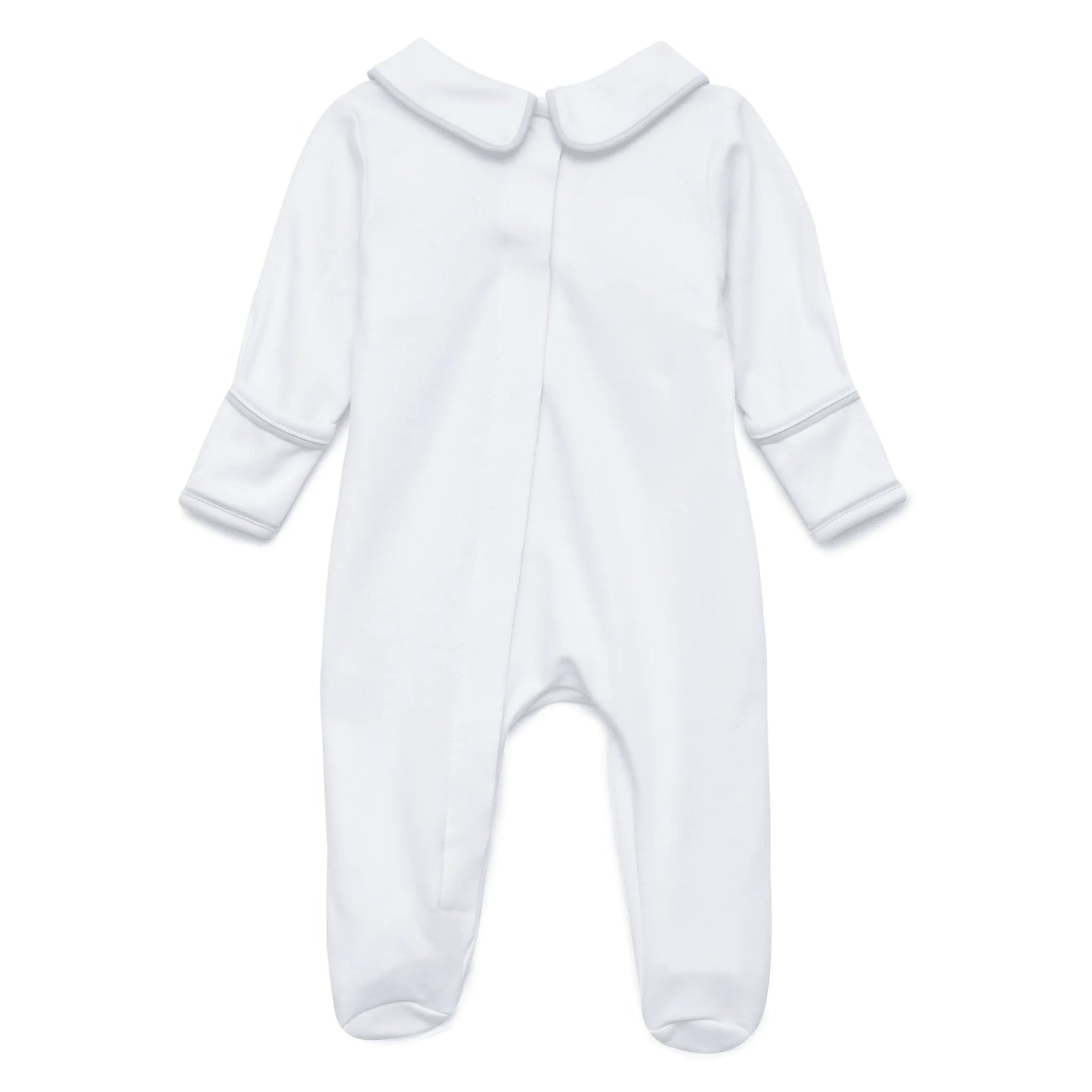 Charlie Smocked Footie Light Blue