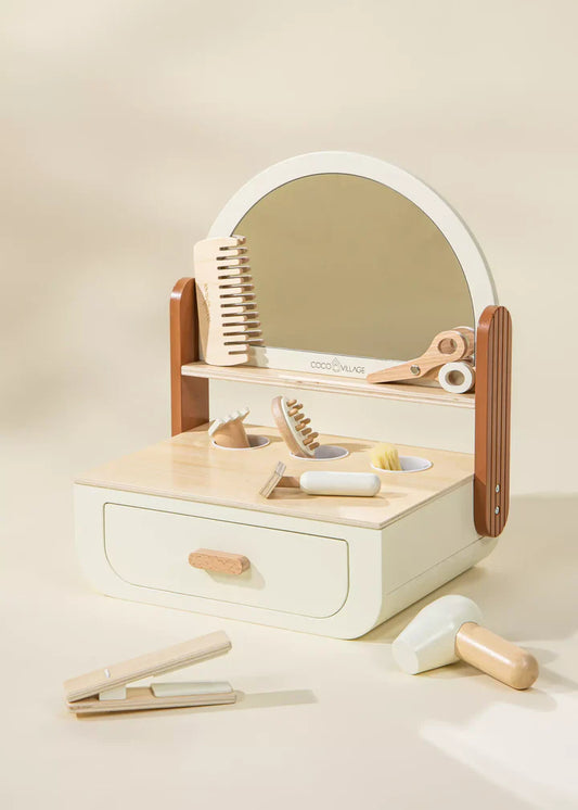 Wooden Beauty Station Playset and Accessories