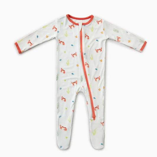 Crab Zippered Footie