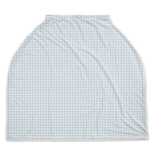 Car Seat Cover Gingham Blue