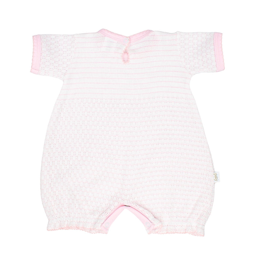 Paty Knit Pinstripe Bubble with Ruffle Hem