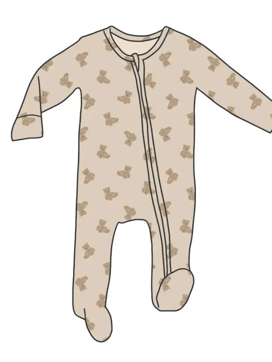 Teddy Tales Zippered Footie