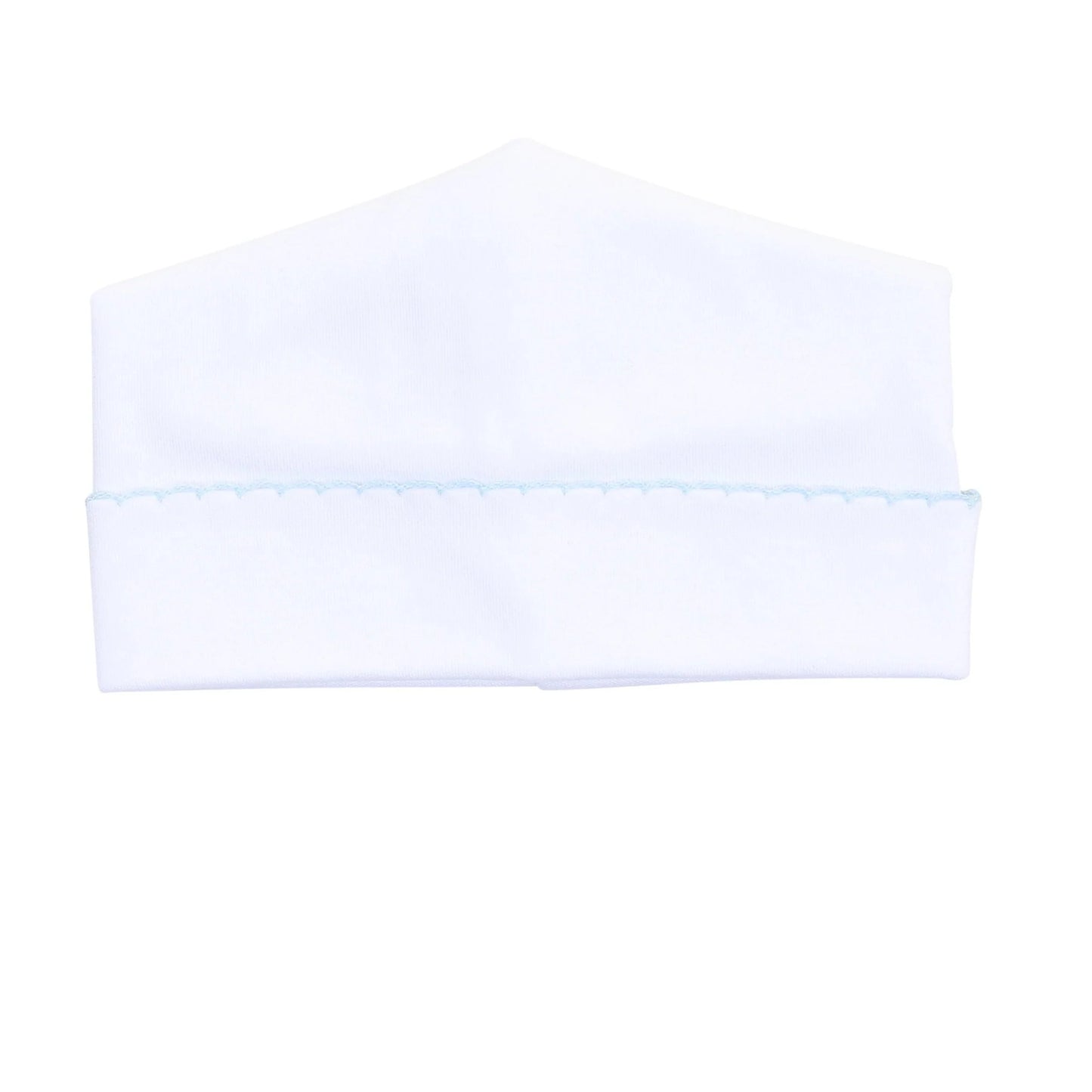Essentials White Hat with Blue Trim