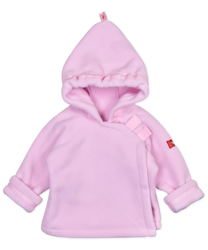 Light Pink Warmplus Fleece Jacket Wrap Close