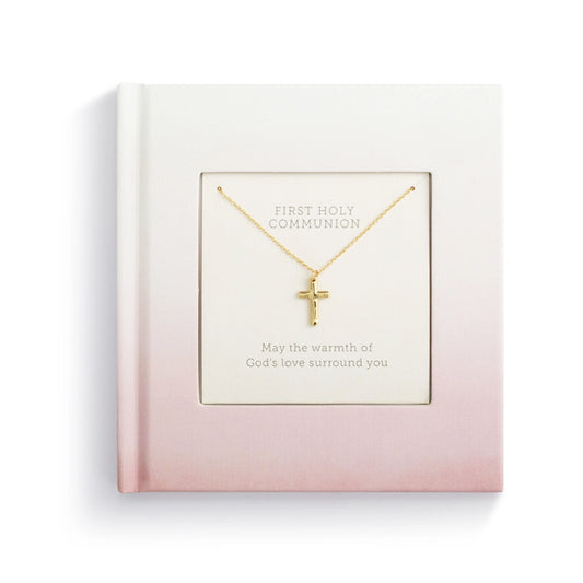 First Communion Book and Necklace Set