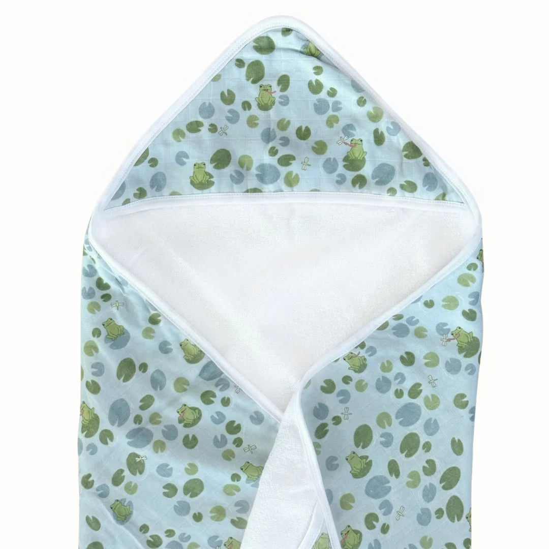 Hooded Towel Ribbits By The Pond