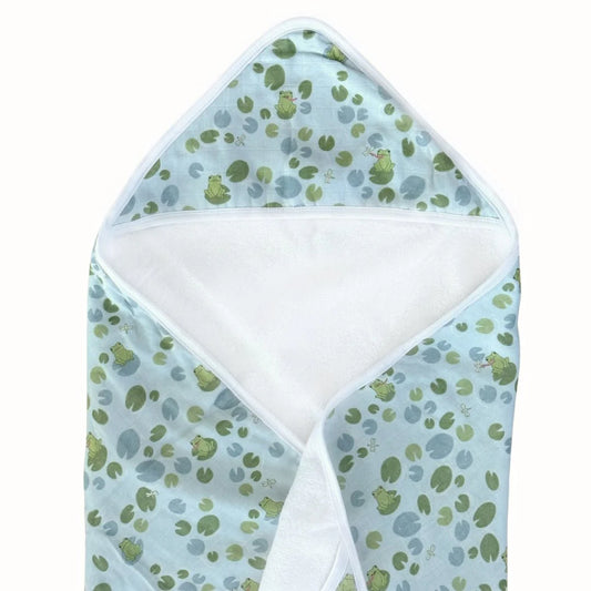 Hooded Towel Ribbits By The Pond