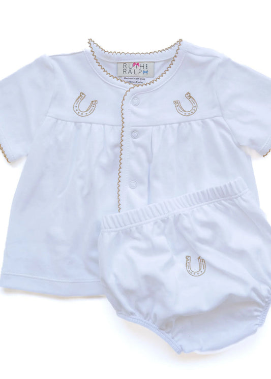 Horse Shoe Diaper Cover Set
