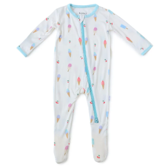 Ice Cream Zippered Footie