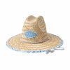 Straw Lifeguard Hat in Oyster Print