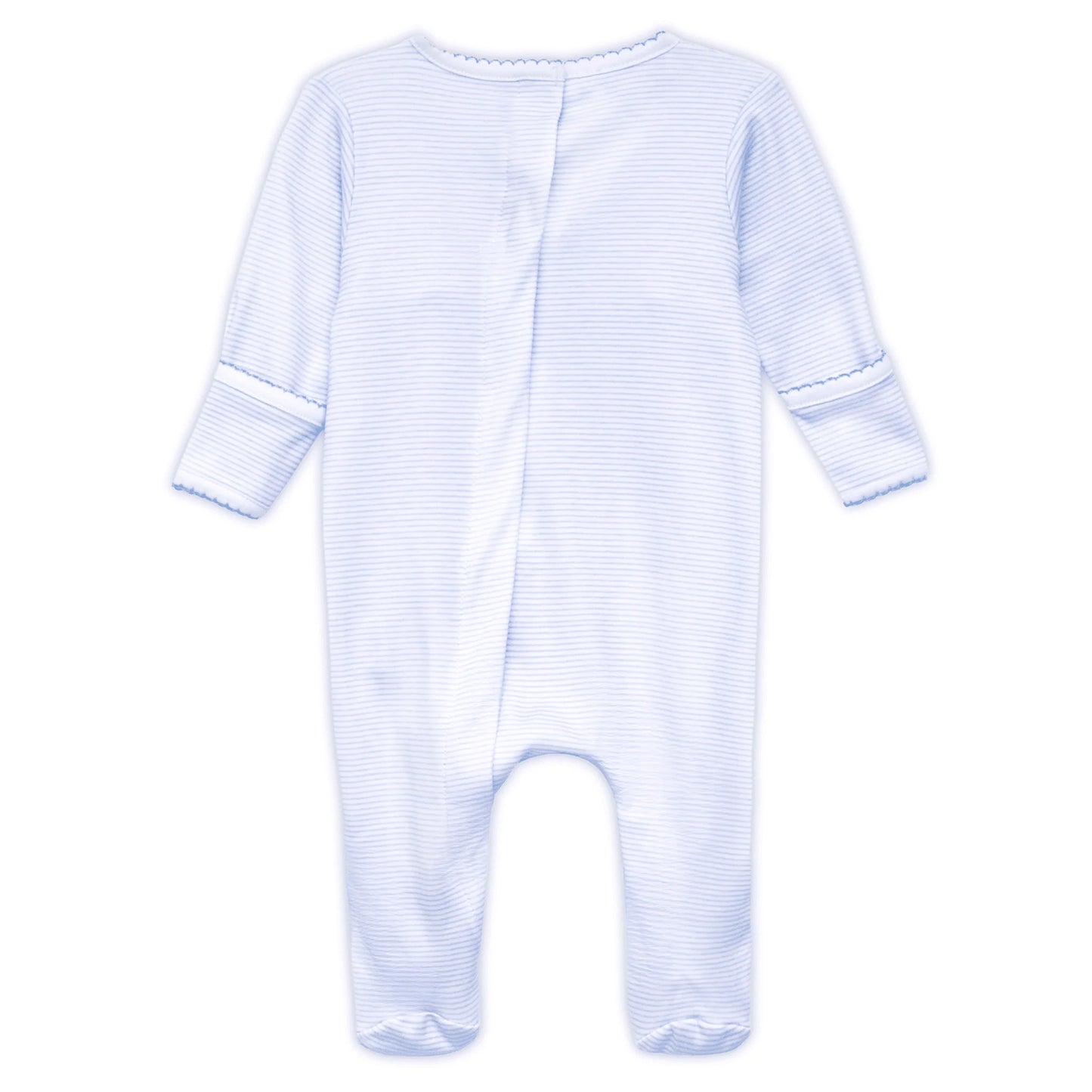 Jacob Smocked Footie Light Blue