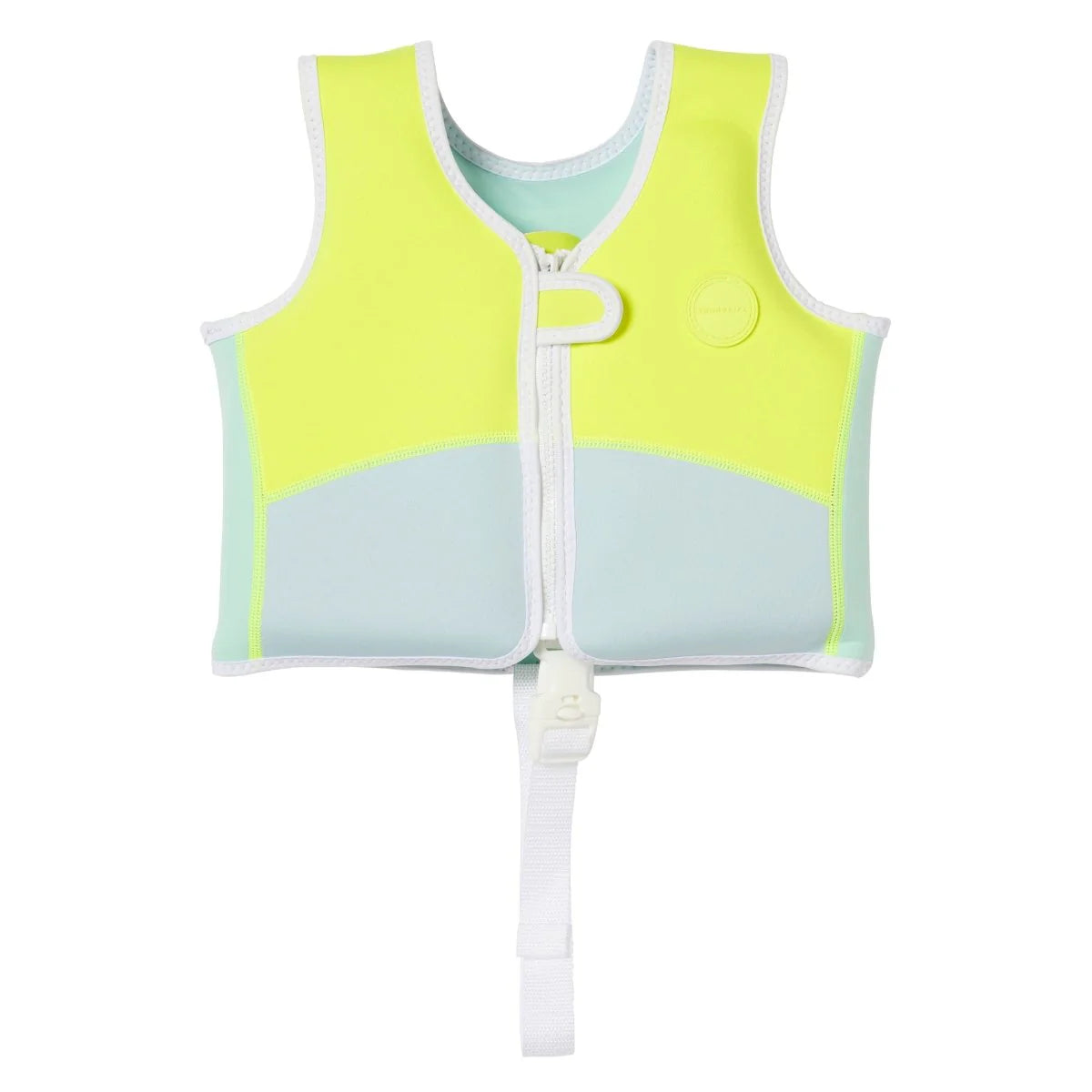 Swim Vest Salty the Shark Aqua Neon Yellow