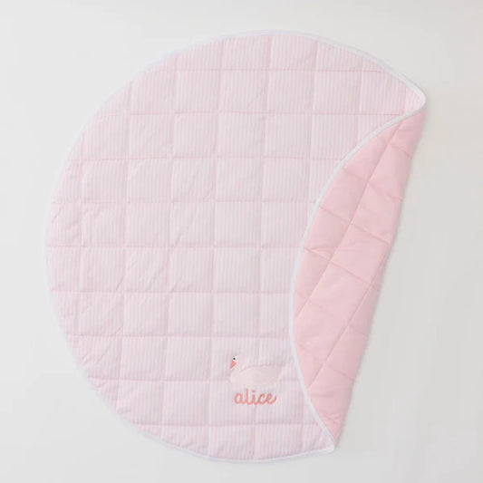 Tummy Time Mat Light Pink Stripe