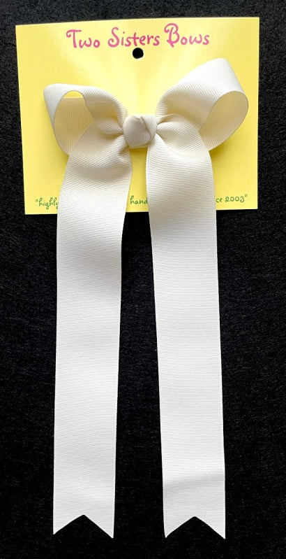 Ivory Medium Long Tail Bow