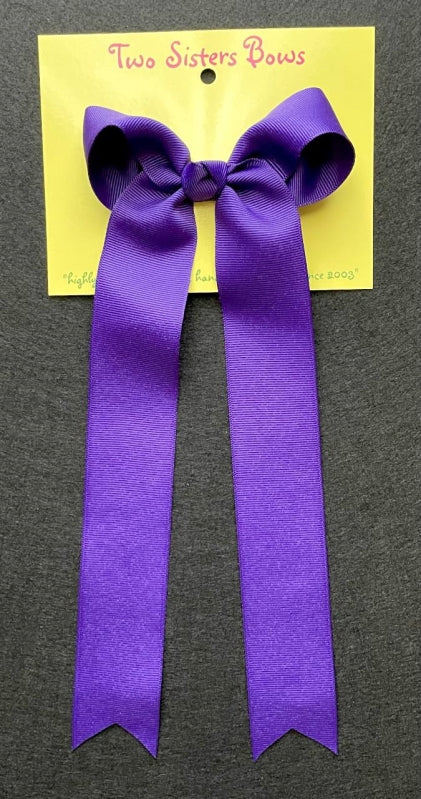 Purple Medium Long Tail Bow