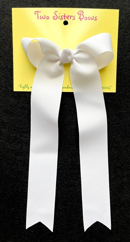 White Medium Long Tail Bow