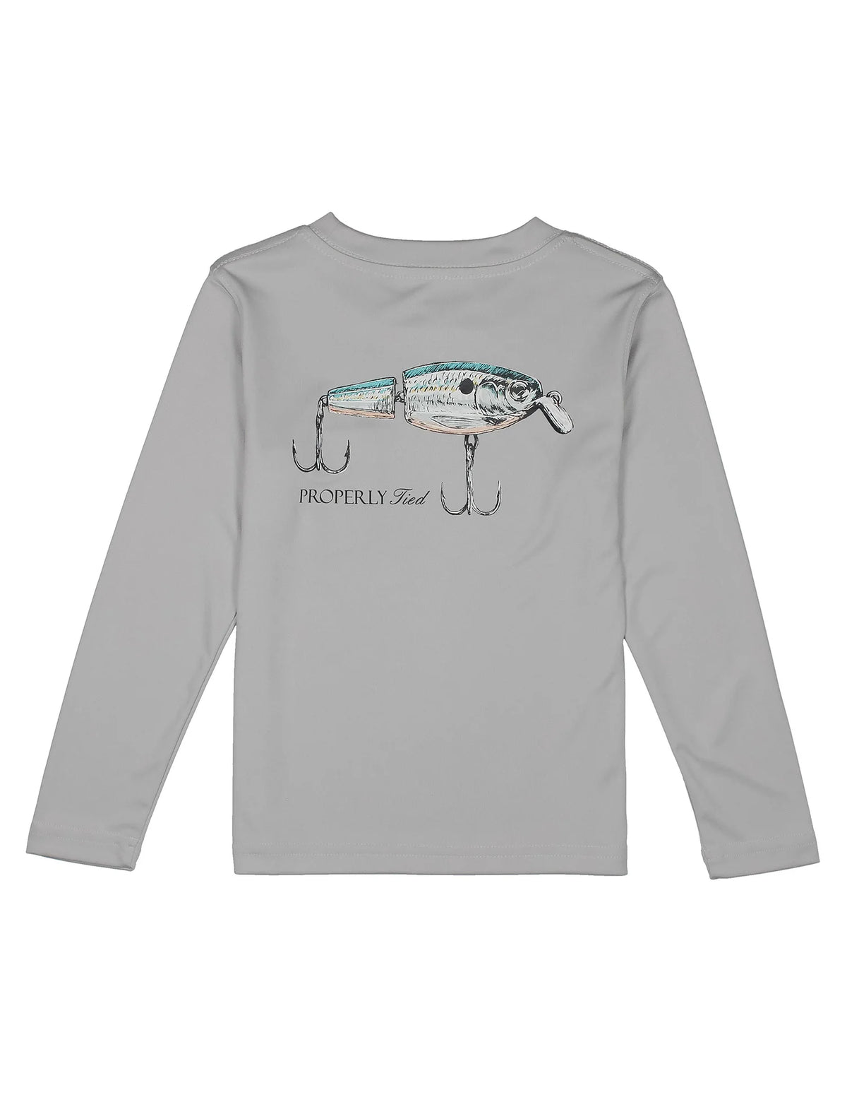Boys Performance Tee LS Swimbait Ice Grey