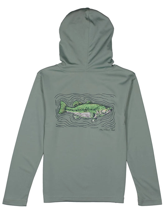 Boys Shade Performance Hoodie Spotted Bass Fog