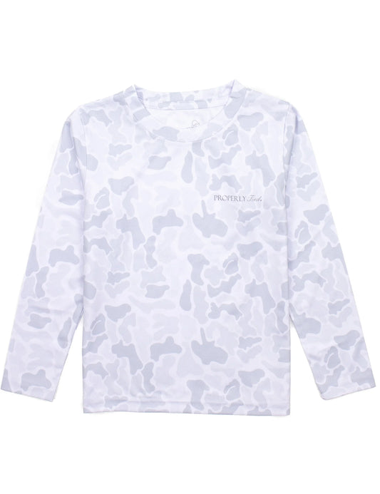 Boys Sportsman Performance Long Sleeve Snow Camo