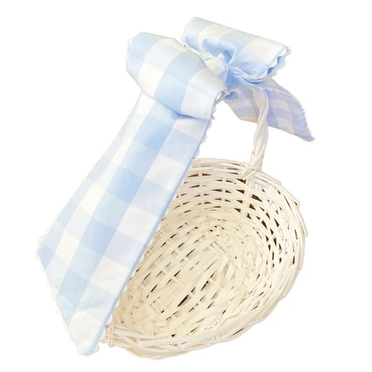 Blue Buffalo Check Basket Bow