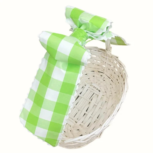 Lime Buffalo Check Basket Bow