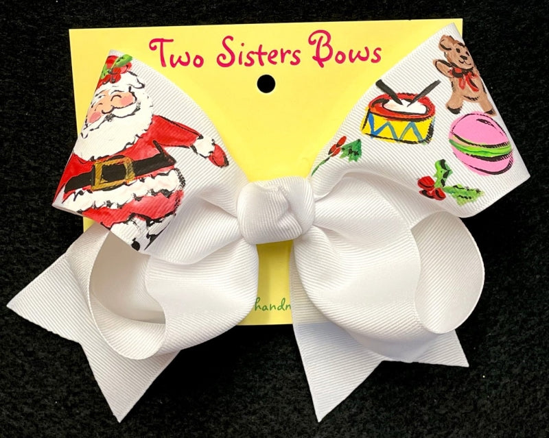 Santa Toys Hand Painted Bow