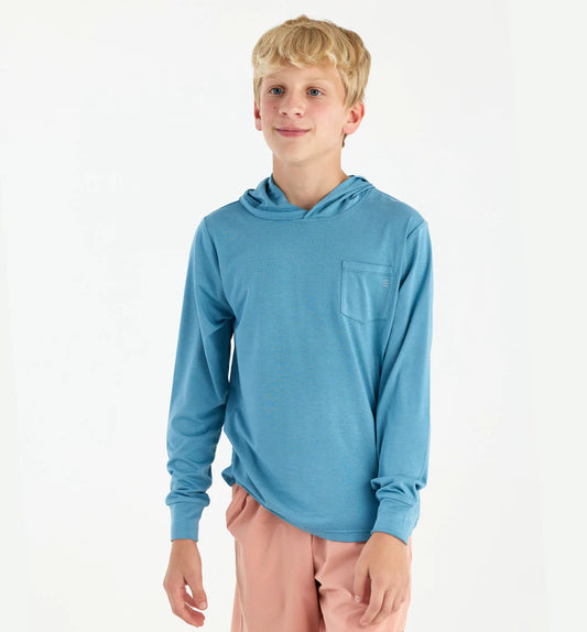 Youth Bamboo Shade Hoodie Bluestone