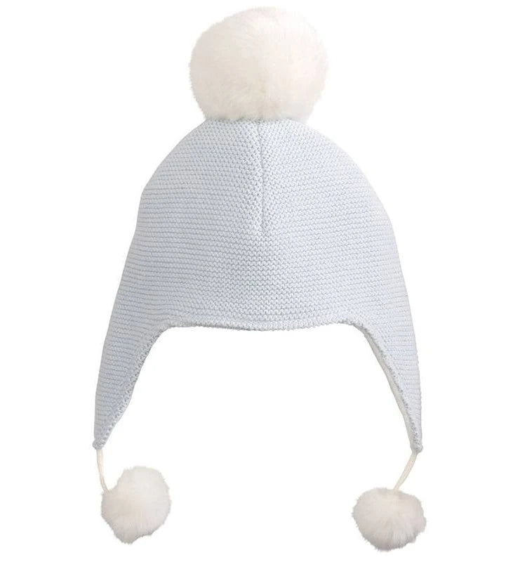 Aviator Hat Pom Blue